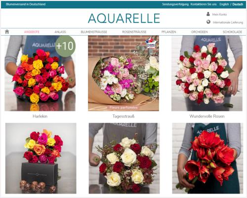 Blumenversand Anbieter Aquarelle - Preisgünstig Blumen verschicken